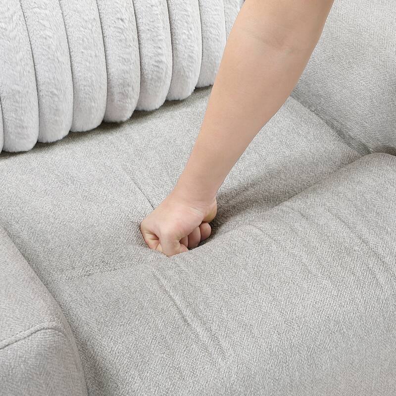 Curtis 36.5" Microfiber and Corduroy Recliner - Tab Pull Motion