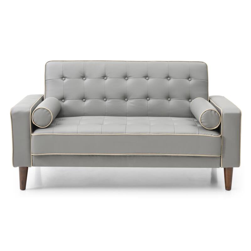 Contemporary Gray Loveseat For Two