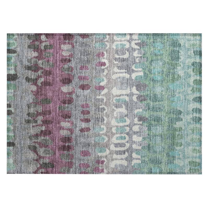 Machine Washable Indoor/ Outdoor Modern Trezze Chantille Rug