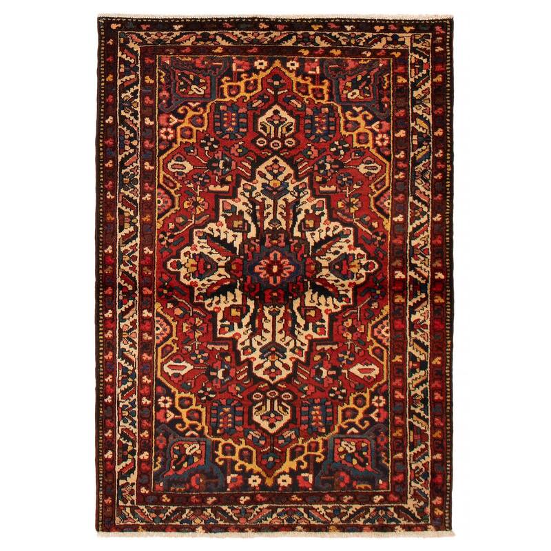 ECARPETGALLERY Hand-knotted Kayseri Vintage Red Wool Rug - 4'6 x 6'6 - Red - 4'6 x 6'6