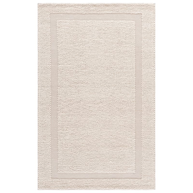 SAFAVIEH Handmade Natura Mehroo Casual Wool Rug - 4' x 6' - Ivory