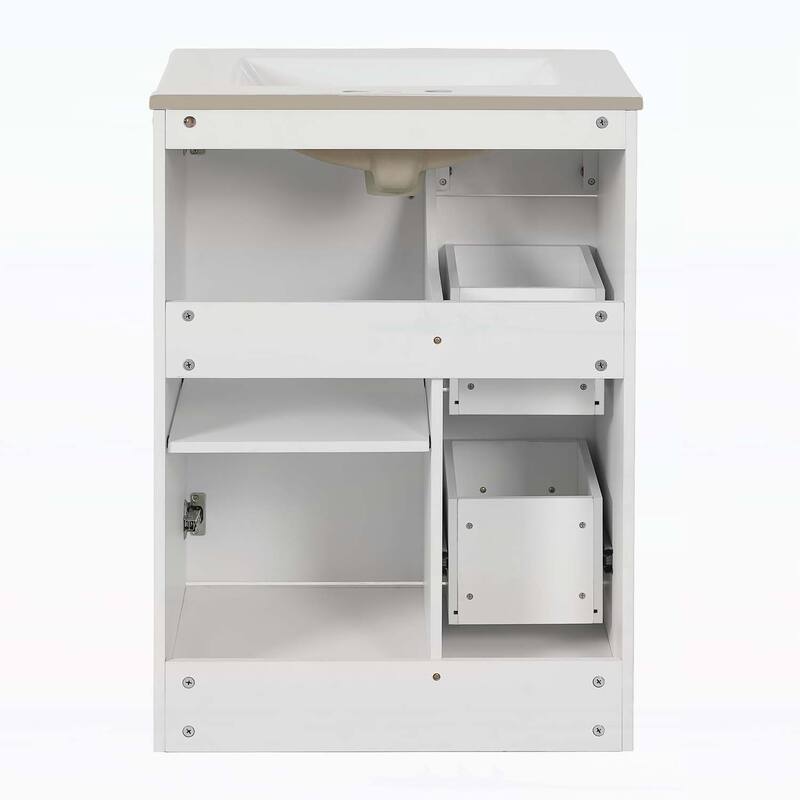 Bathroom Sink Cabinet with 2 Drawers and Soft-Closing Door