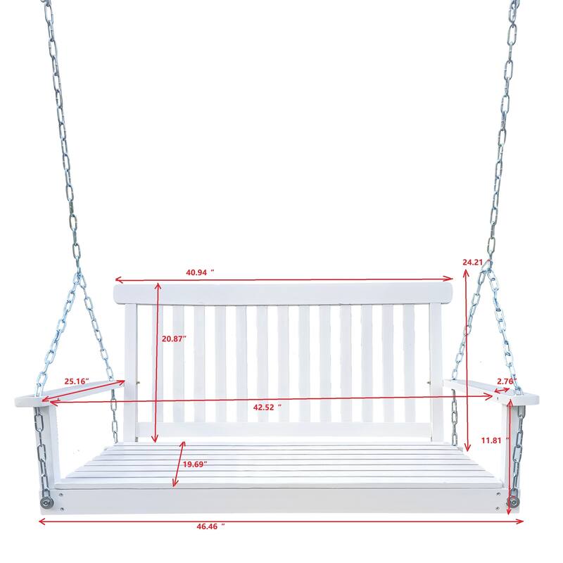 Front Porch Swing with Armrests
