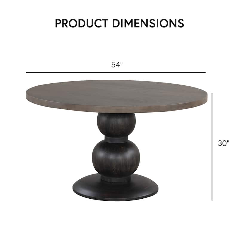 Furniture of America Callum Modern 5-Piece Espresso Wood Round Dining Set with Swivel Chairs