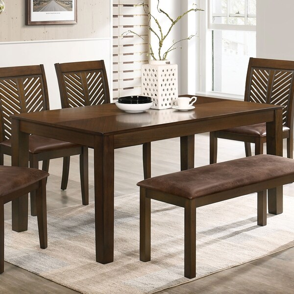 Furniture of America San Gabriel Farmhouse Walnut 65 inch Dining