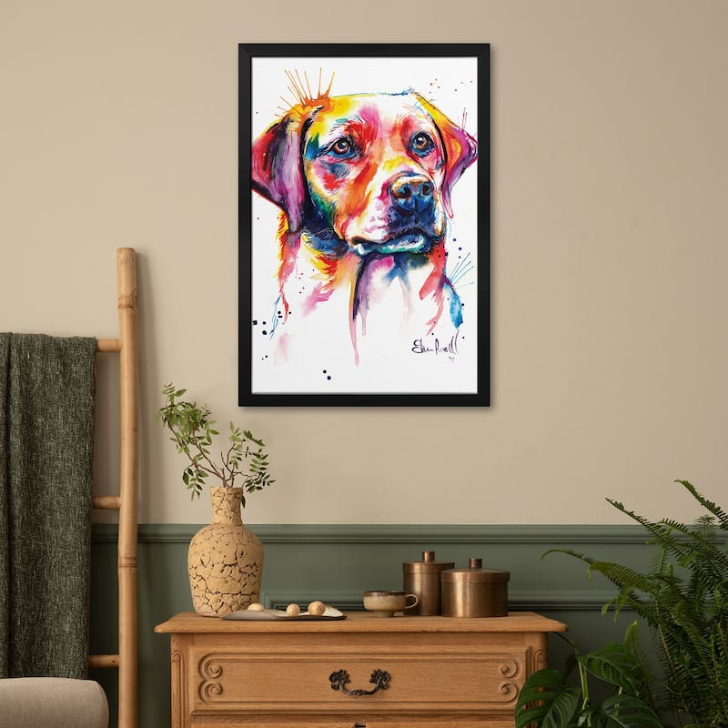 Yellow Lab I Premium Framed Poster by Weekday Best