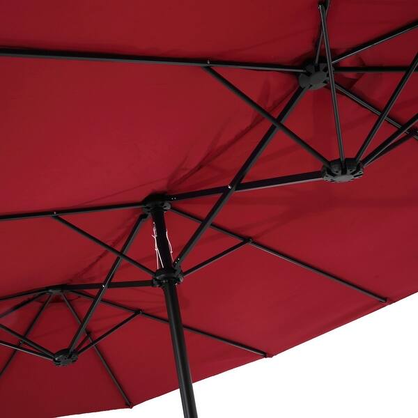 Shop Black Friday Deals On 9 X 15 Ft Steel Market Patio Umbrella Overstock 32382781