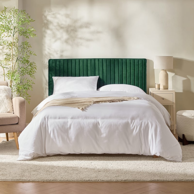 Empyrean Velvet Headboard, Floating Wall-Mounted, Easy Assemble Upholstered Peel & Stick, 3D Soundproof Bed Wall Panels