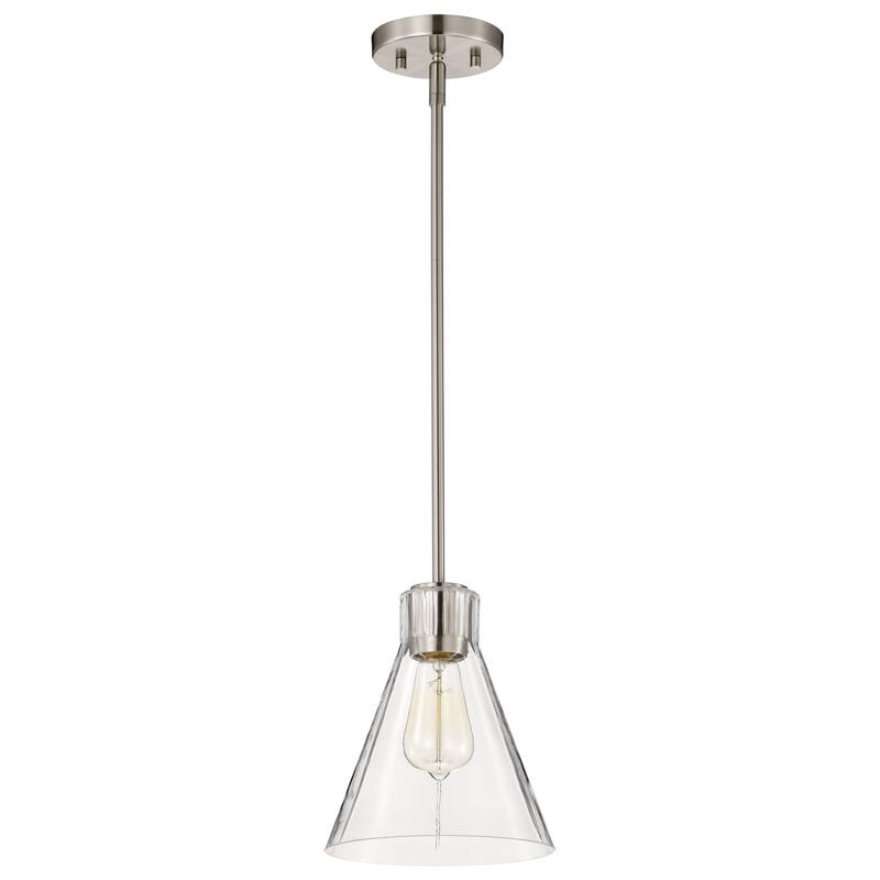 Gianna Mini Pendant Brushed Nickel Finish Clear Glass - Brushed Nickel