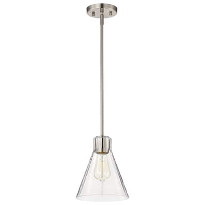 Gianna Mini Pendant Brushed Nickel Finish Clear Glass - Brushed Nickel