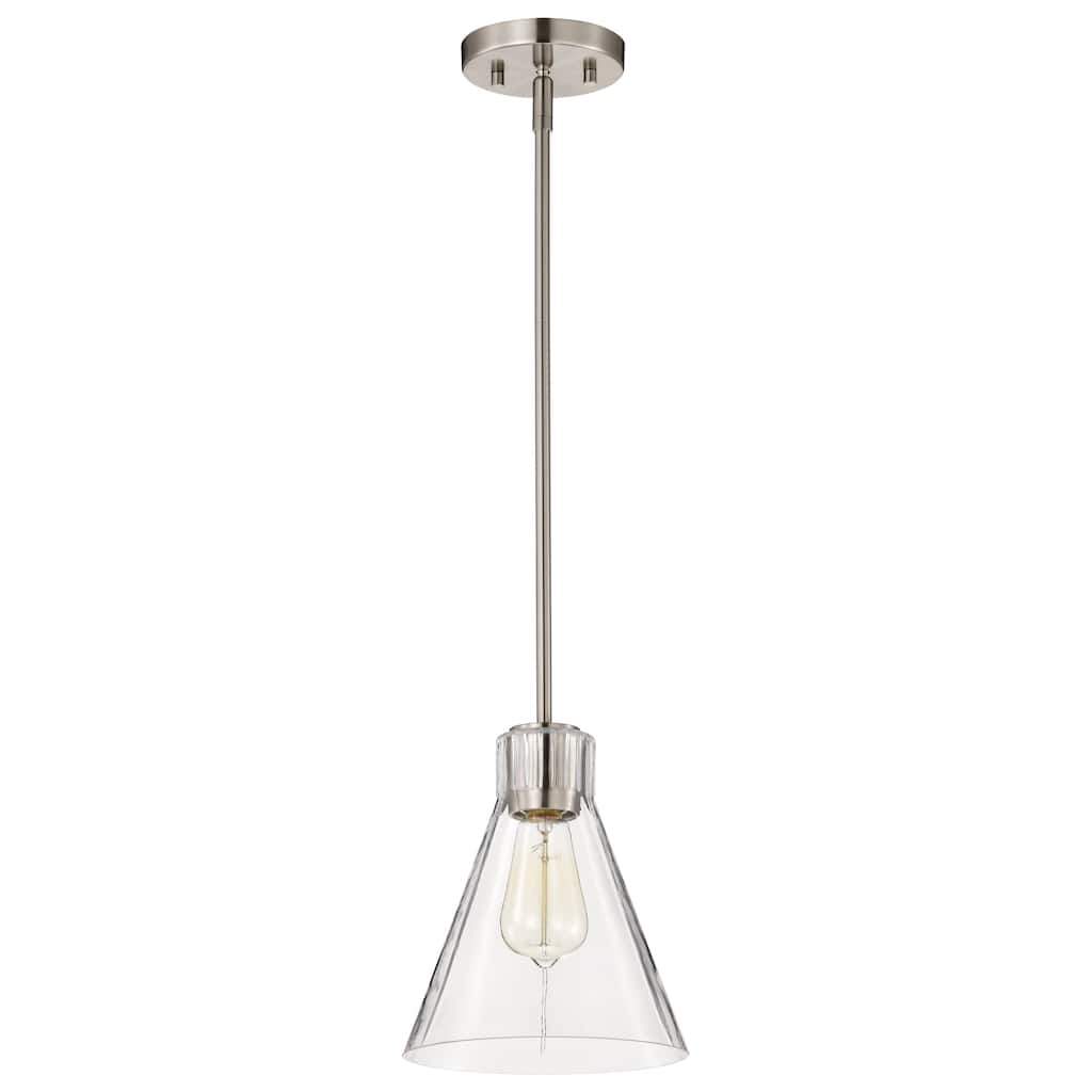 Gianna Mini Pendant Brushed Nickel Finish Clear Glass - Brushed Nickel