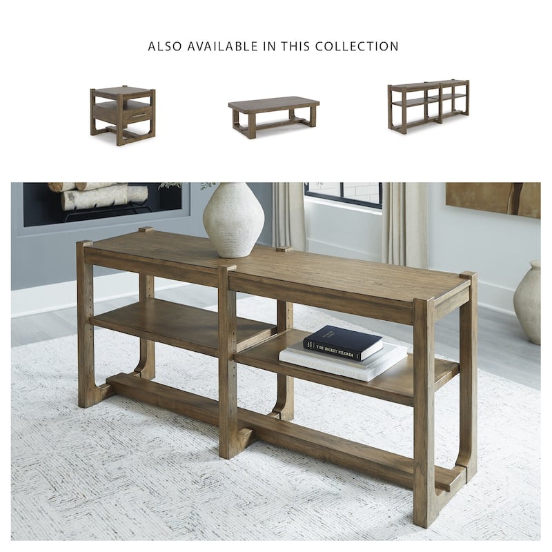 Signature Design by Ashley Cabalynn Brown Sofa Table - 65"W x 17"D x 28"H