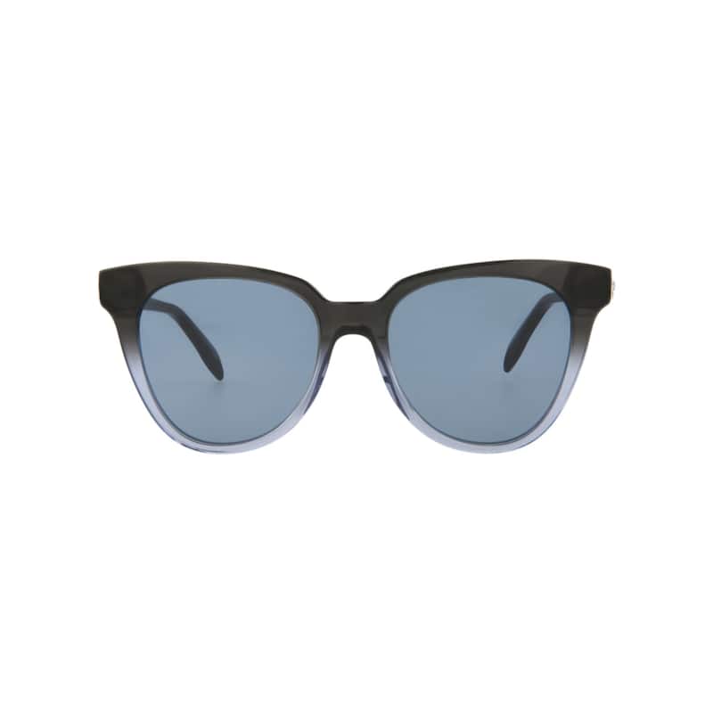 Alexander McQueen Cat Eye-Frame Acetate Sunglasses - Grey Grey Blue - Grey - Blue Lens
