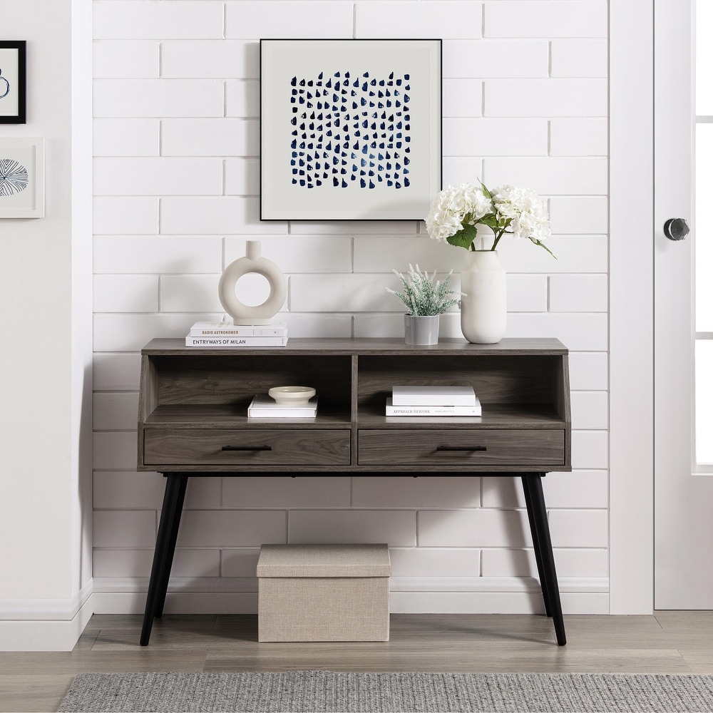 dark gray entry table