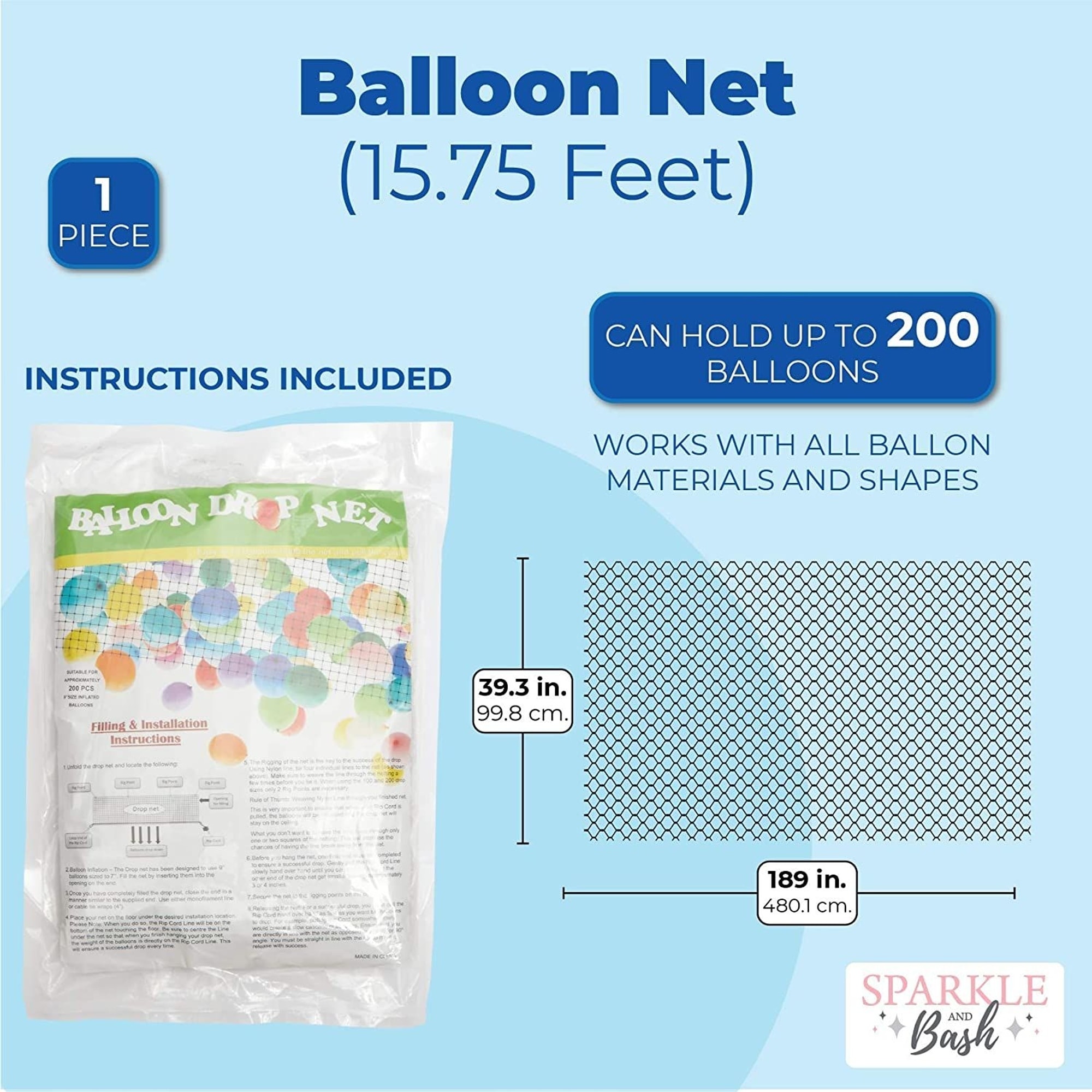 Balloon Drop Net 12' x 13' [B408] - $49.75 : Party King USA, Factory Direct  Pricing