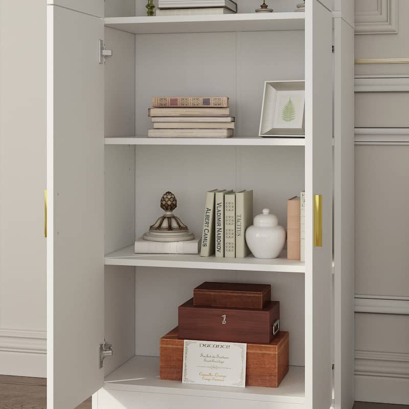 61.2"H 23.3"W Food Pantry Storage Kitchen Adjustable Shelves(Compact) - 61.2"H x 23.3"W