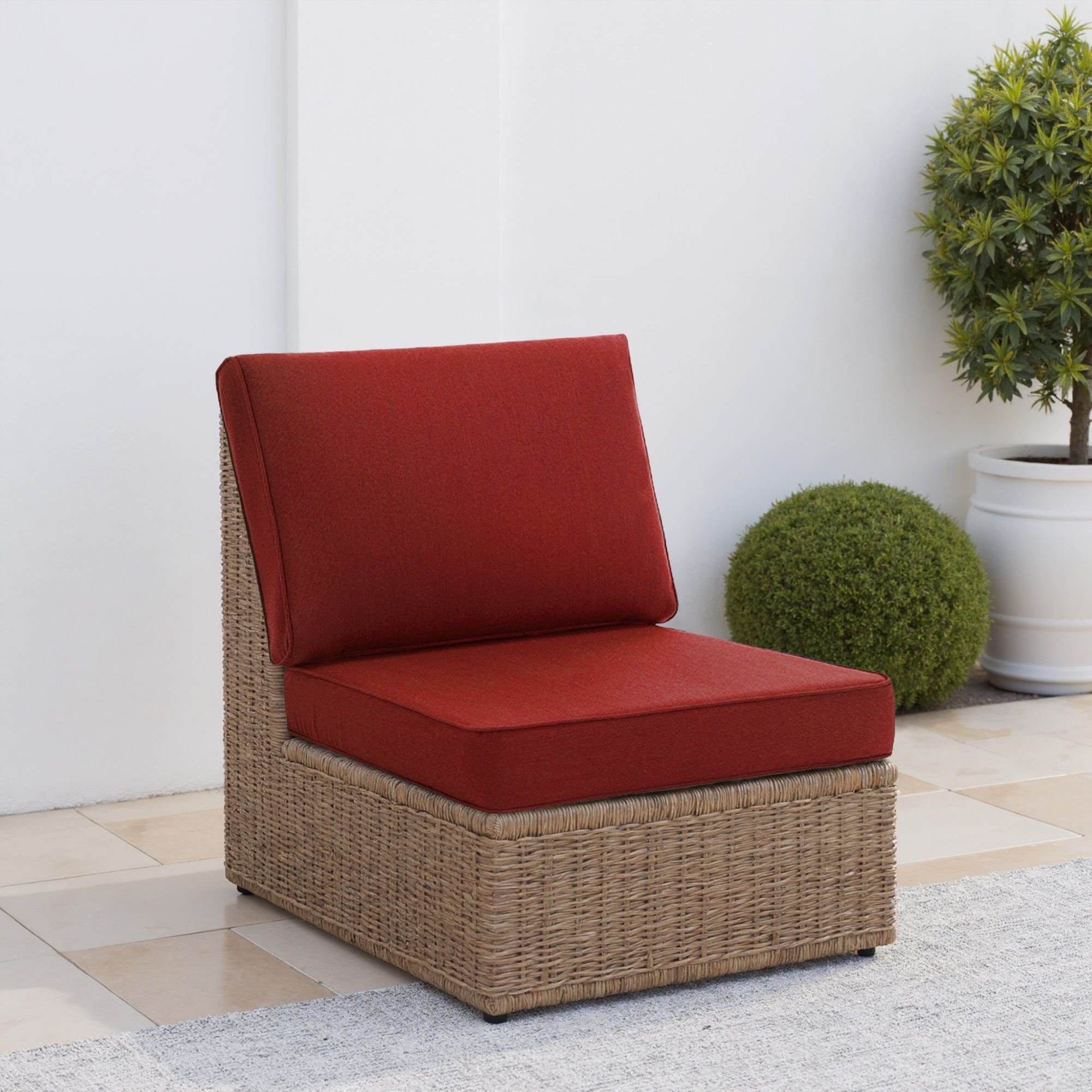 Sunbrella 4.7" Thick Outdoor Cushion Set Includes Back and Seat Cushions