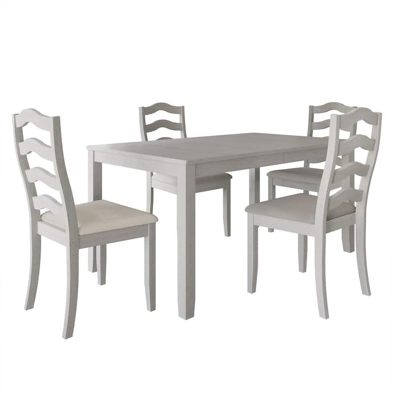 CraftPorch Sophistique 5-piece Wooden Dining Set - White