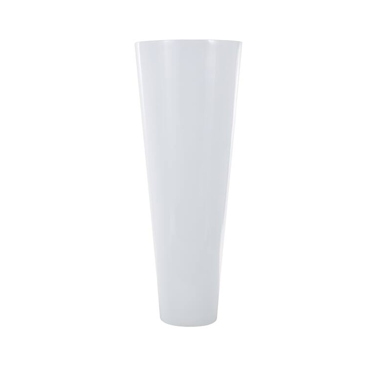 White Fiberglass Minimalistic Decorative Vase