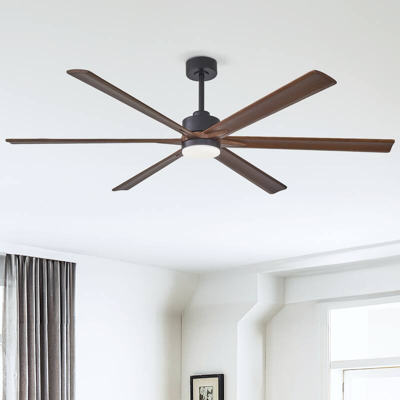 70" Ceiling Fan with Lights Quiet DC Motor Ceiling Fans 6 Speed Levels,6 PCS Plywood Blades, Reversible Ceiling Fan