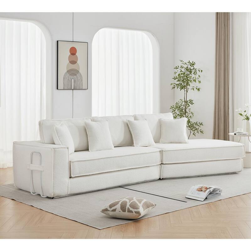 Convertible Folding Sofa Bed with Pillow, Velvet Floor Sleeper Couch for Living Room, Space-Saving Gaming Chair Mattress
