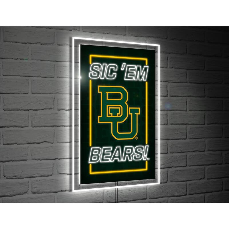 Baylor University LED Lighted Sign - Yellow