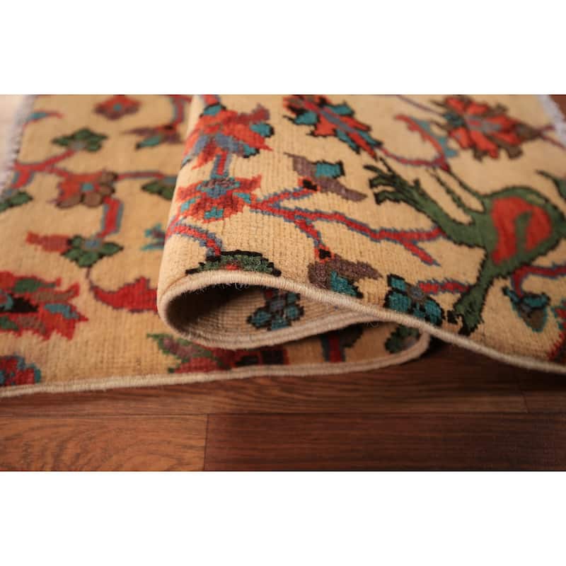 All-Over Animals Design Kazak Oriental Rug Hand-Knotted Wool Carpet - 2'0" x 3'0"