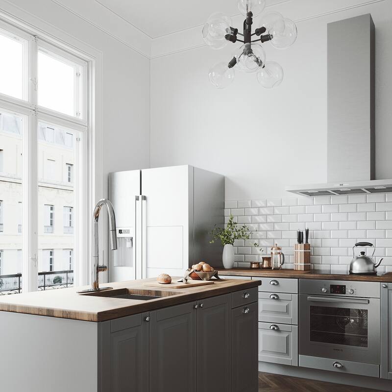 VIGO Greenwich 18" H Single Handle Pull-Down Sprayer Kitchen Faucet