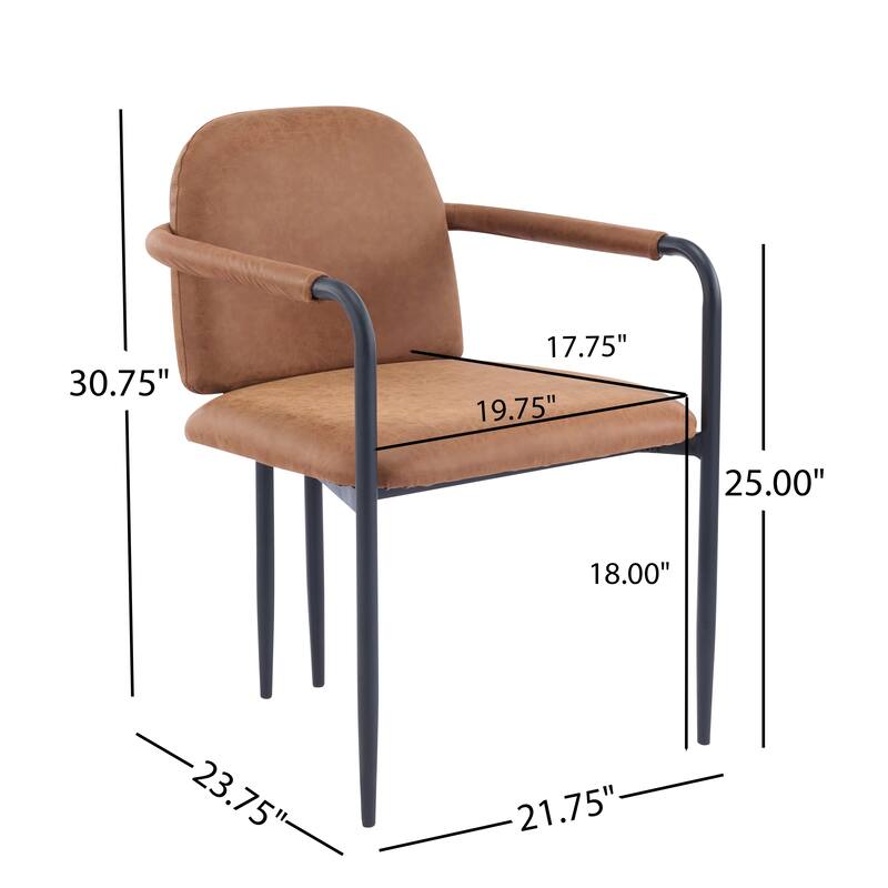 Upholstered Arm Chair Dining Chairs (Set of 2)