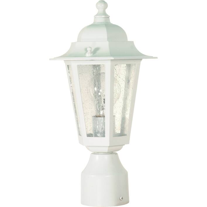 Cornerstone 1 Light White with Clear Seed Post Lantern
