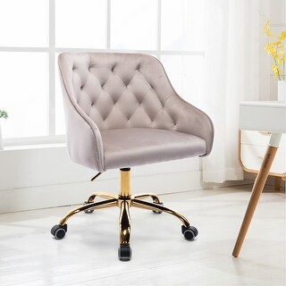 Modern and Cute Computer Chair with Swivel Wheels, Height Adjustable ...