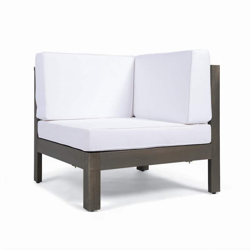 Oana Outdoor 6-seat Acacia Sectional Sofa / Club Chair Set by Christopher Knight Home