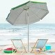 preview thumbnail 17 of 40, Costway 6.5 FT Patio Beach Umbrella Sun Shade Tilt Aluminum Sports