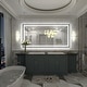 preview thumbnail 134 of 156, UL Certified Black Metal Framed LED Front Light and Backlit Anti-Fog Wall Bathroom/ Vanity Mirror