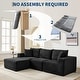 preview thumbnail 3 of 54, 109'' Corduroy Modular Sectional Sofa with Chaise
