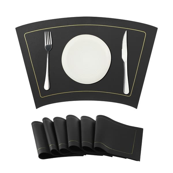 Set van 6 placemat van vilt, antislip, afwasbaar en wasmachinebestendig, vilten set, tafelmatten, antraciet, met 6 vierkante placemats, schotelonderzetters, bestekzakken, 2 vazenmatten, 1 onderzetter doos
