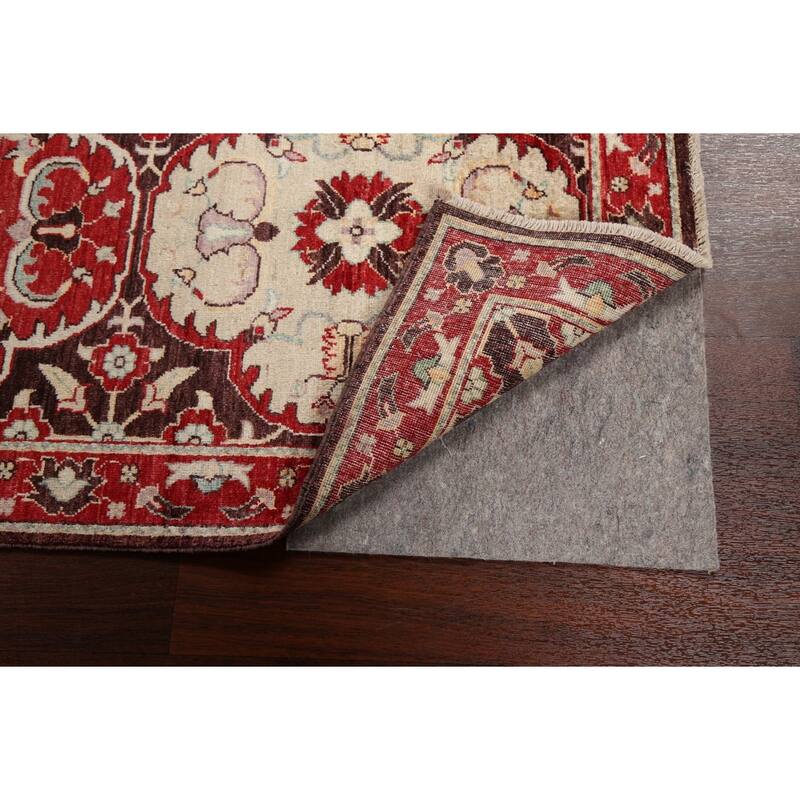 Hand Knotted Oriental 100% Wool Carpet Traditional Floral Brown Kazak Runner Rug - 8' 0'' X 2' 7''