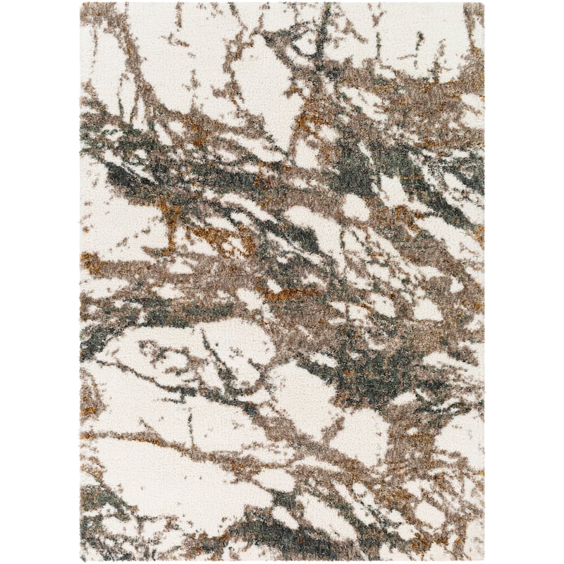 Livabliss Taryn Abstract Splatter Pattern Shag Area Rug