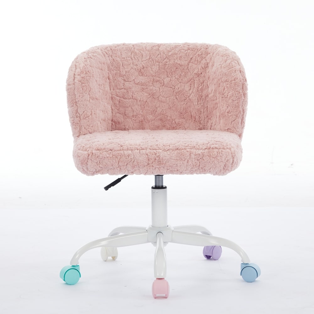 Soft Artificial Rabbit Hair Office Chair