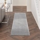 preview thumbnail 60 of 183, Nourison Essentials Solid Contemporary Indoor/ Outdoor Area Rug 2'2" x 10' Runner - Silver Grey