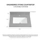 preview thumbnail 58 of 98, Malaga Composite Stone Vanity Top with White Rectangular Sink