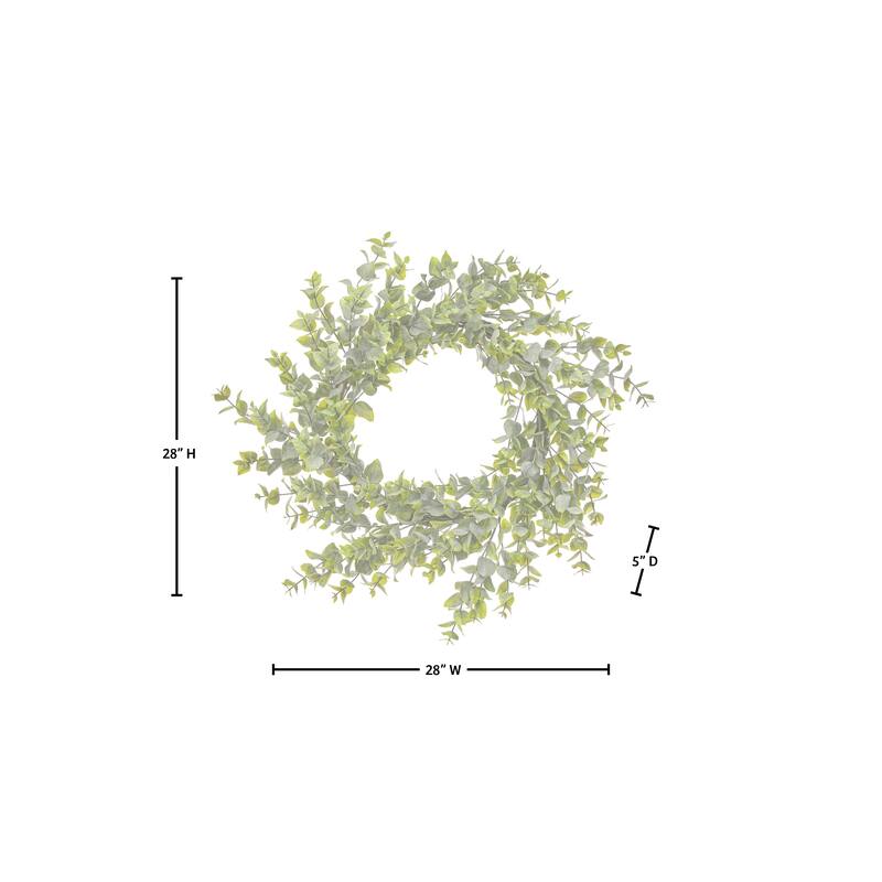 28" UV Eucalyptus Wreath