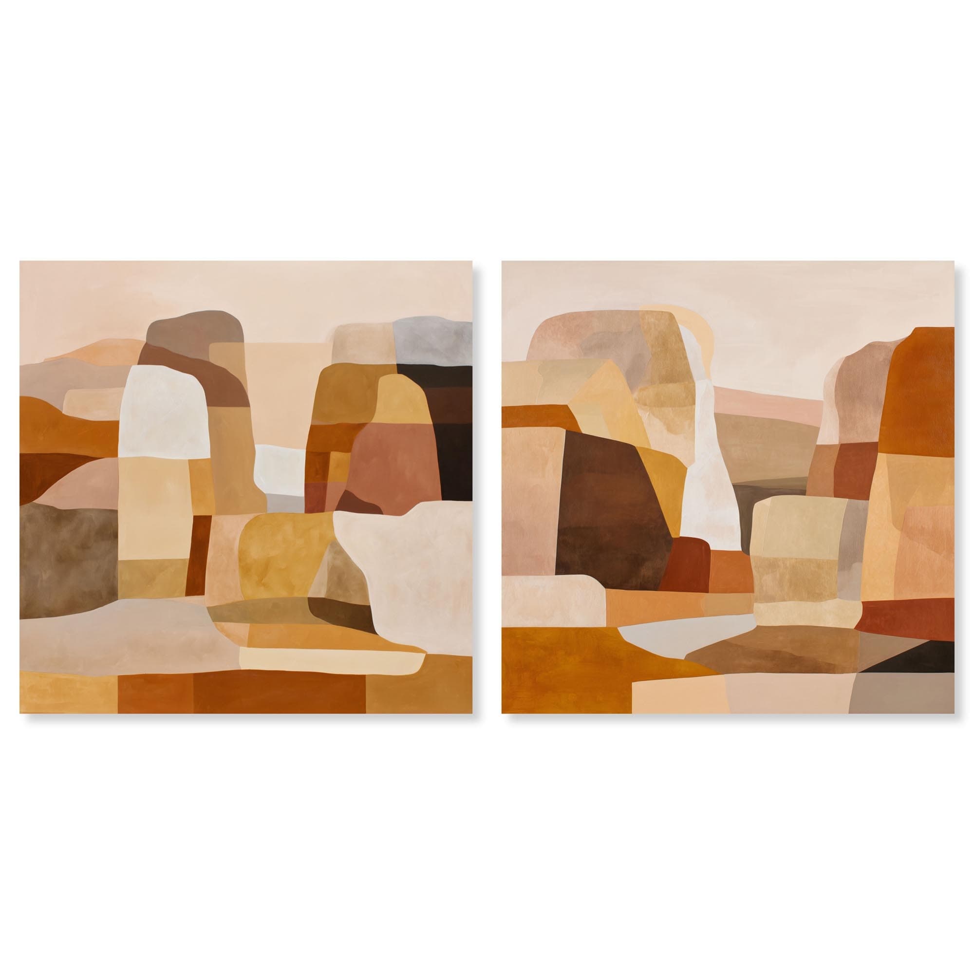 Desert Harmony Beige Decor Set Canvas Print by Art Remedy