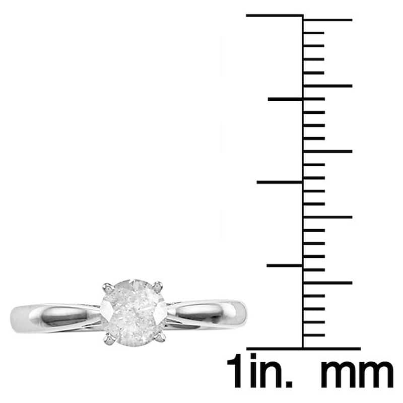Auriya 14k Gold 1/2ctw Round Solitaire Diamond Engagement Ring (K-L, I2-I3)