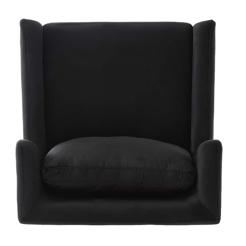 Christopher Knight Home - Modern Velvet Armchair Accent Chair with Iron Frame and High-Density Foam Cushion