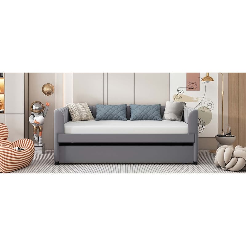 Twin Size Daybed with Ergonomic Design Backrest