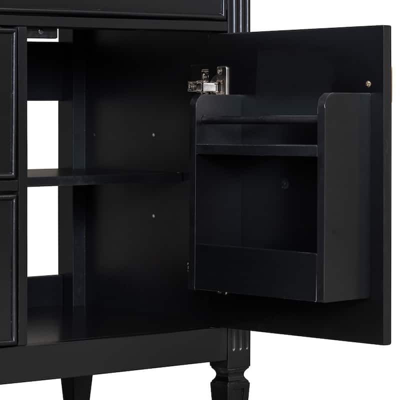 Freestanding Bathroom Cabinet,Tilt-Out Laundry Hamper,Adjustable Shelf