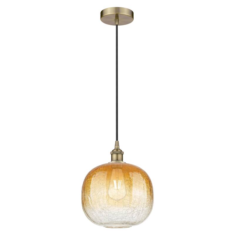 Innovations Lighting Endless Possibilities Edison - Brookhaven Sphere - 1 Light 11" Cord Hung Mini Pendant - Antique Brass/Amber