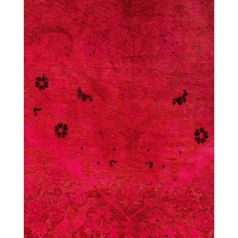 Vibrance, One-of-a-Kind Hand-Knotted Area Rug - Pink, 6' 0" x 9' 3" - 6' 0" x 9' 3"