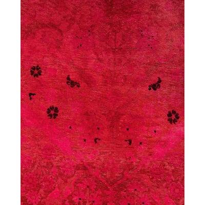 Vibrance, One-of-a-Kind Hand-Knotted Area Rug - Pink, 6' 0" x 9' 3" - 6' 0" x 9' 3"